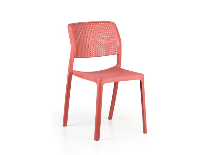 Plastová jídelní židle židle NELA, vínově červená