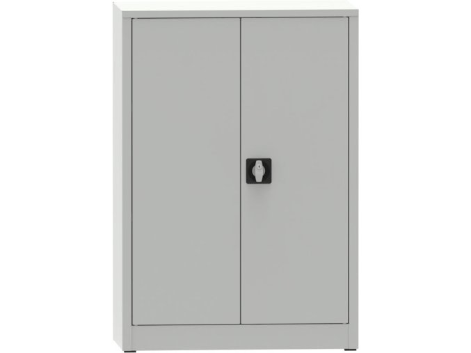 Dílenská policová skříň na nářadí KOVONA JUMBO, 2 police, svařovaná, 800 x 500 x 1150 mm, šedá