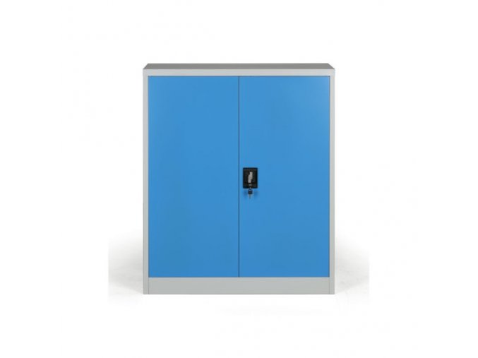 Kovová spisová skříň, demontovaná, 2 police, 950 x 1150 x 400 mm, modrá