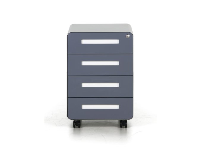 kancelarsky mobilni kontejner metal 4 zasuvky grafit 26903