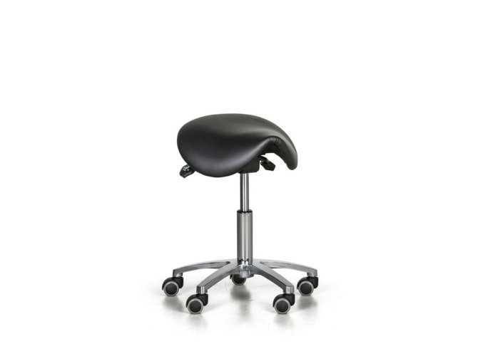 pojizdna pracovni stolicka enie sedak ve tvaru sedla mekka kolecka cerna 26899