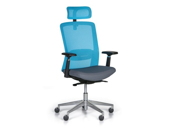 kancelarska zidle back modra seda 28038