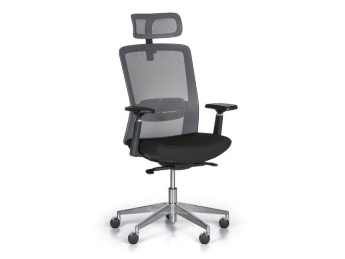 Kancelářská židle BACK, šedá/černá