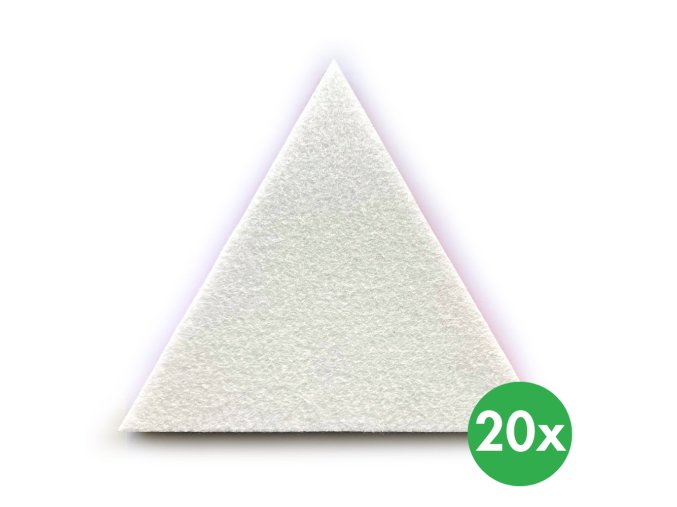 akusticky panel samolepici trojuhelnik 20x20x20 cm 20 ks bila 116192