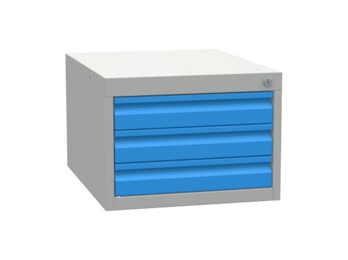 Závěsný dílenský box na nářadí KOVONA, 3 zásuvky, 350 x 480 x 610 mm