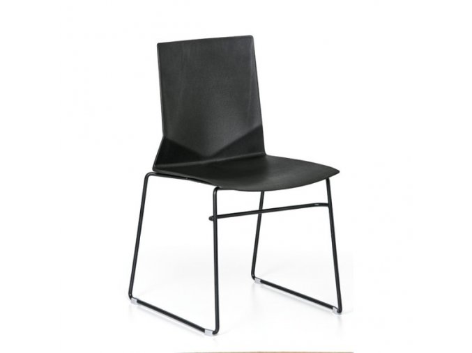 Plastová jídelní židle CLANCY, černá