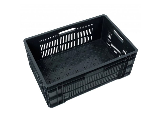 Přepravka na ovoce a zeleninu 600 x 400 x 180 mm, černá