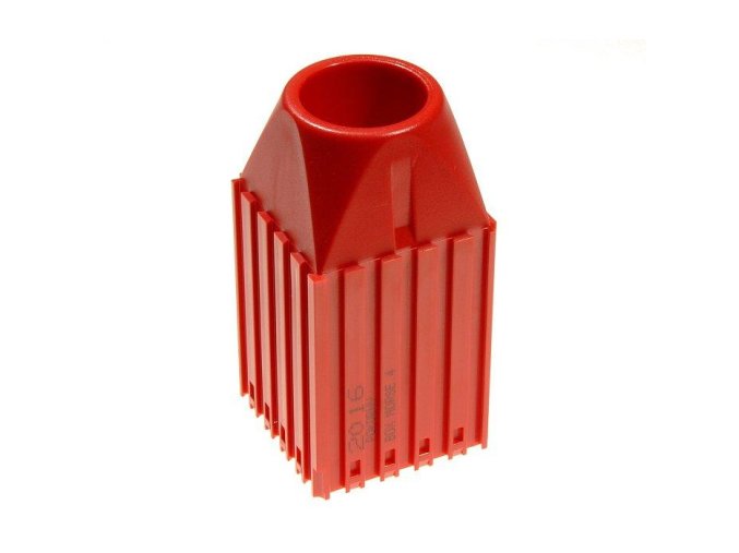 Plastový box pro nástroj s kuželovou stopkou MORSE M4, modul 5x5, 1 dutina, červená