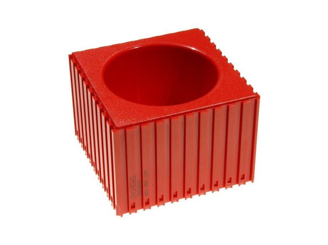 Plastový box pro upínač nástroje typu HSK 100, modul 10x10, 1 dutina, červená