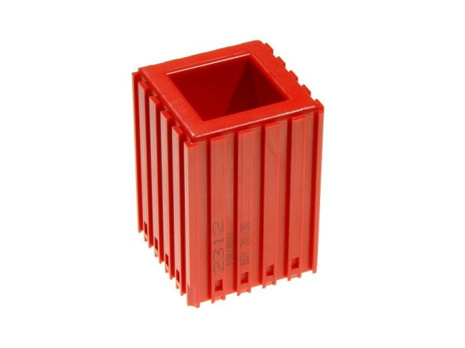 Plastový box na soustružnické nože s profilem držáku 30x30, modul 5x5, 1 dutina, červená