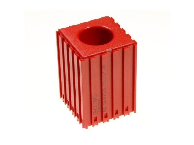 plastovy box pro ukladani klestin s velkym prumerem 28 mm modul 5x5 1 dutina cervena 35624
