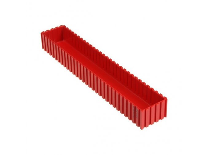 Plastová krabička na nářadí 35-50x300 mm, červená