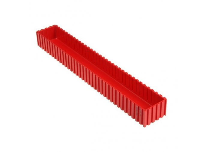 Plastová krabička na nářadí 35-50x350 mm, červená