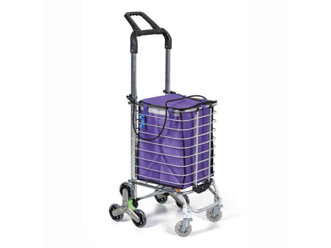 Schodišťový skládací nákupní vozík, nosnost 30 kg
