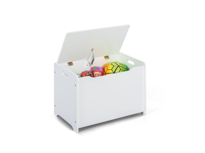 Dětský box na hračky TREASURE, bílý