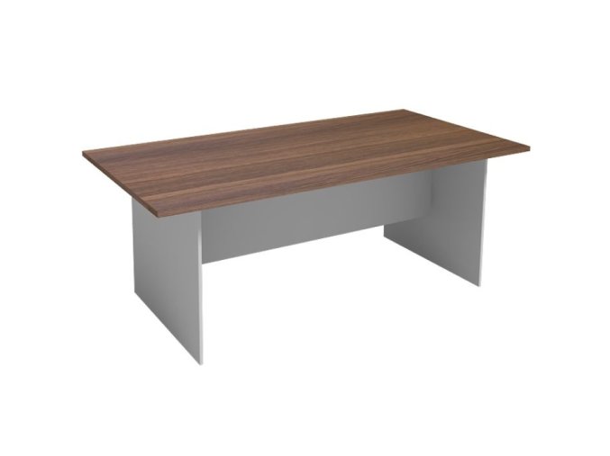 Jednací stůl PRIMO FLEXI 2000 x 1000 mm, hranatý, šedá / ořech