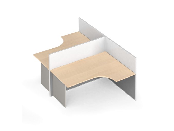 rohovy kancelarsky stul primo s paravany tvar t magneticka tabule 2 mista seda briza 121434