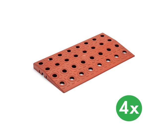 rovny najezd griptil 4 ks hnedy 115635