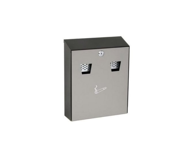 ocelovy zavesny popelnik na zed 3 l cerna stribrna 90590