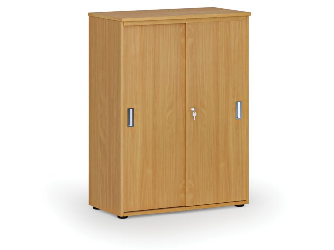 kancelarska skrin se zasouvacimi dvermi primo wood 800 x 420 x 1087 mm buk 70932