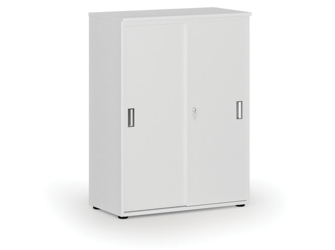 kancelarska skrin se zasouvacimi dvermi primo white 800 x 420 x 1087 mm bila 70956