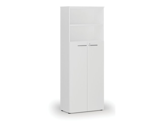 kombinovana kancelarska skrin primo white dvere na 4 patra 800 x 420 x 2128 mm bila 73889