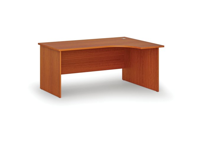 Rohový kancelářský psací stůl PRIMO WOOD, 160x120 cm, pravý, třešeň