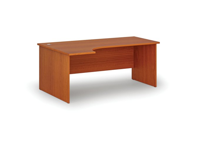 Rohový kancelářský psací stůl PRIMO WOOD, 180x120 cm, levý, třešeň