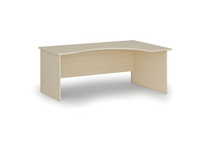 Ergonomický kancelářský psací stůl PRIMO WOOD, 180x120 cm, pravý, bříza