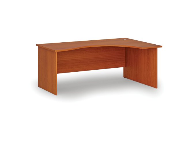 Ergonomický kancelářský psací stůl PRIMO WOOD, 180x120 cm, pravý, třešeň