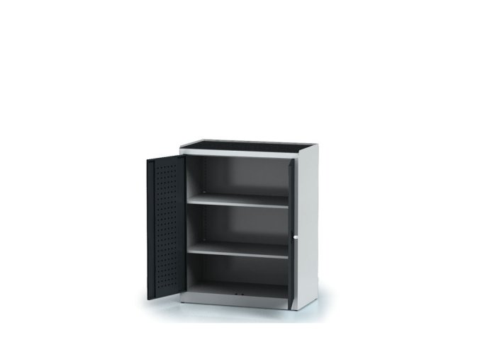 Policová dílenská skříň 2-dveřová MECHANIC I, 2 police, 920 x 500 x 1170 mm