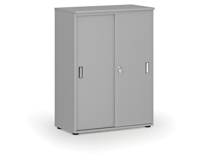 kancelarska skrin se zasouvacimi dvermi primo gray 800 x 420 x 1087 mm seda 70959