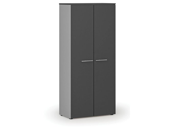 Šatní skříň s výsuvem PRIMO GRAY, 1781 x 800 x 420 mm, šedá/grafit