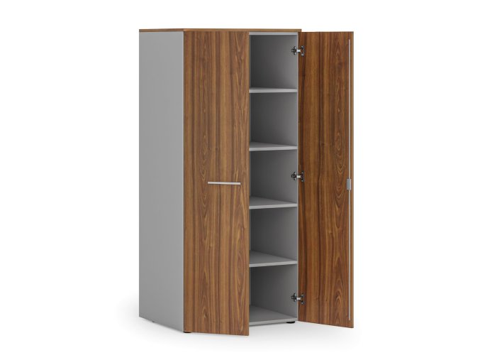 kancelarska policova skrin primo gray s dvermi 1781 x 800 x 600 mm seda orech 83878