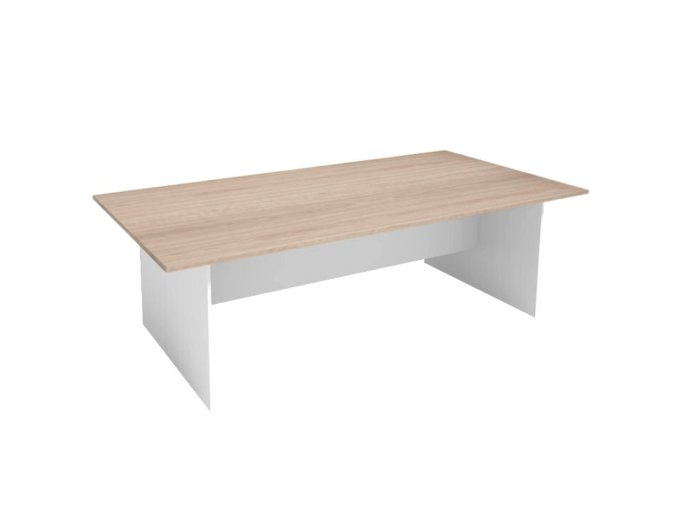 Jednací kancelářský stůl PRIMO WHITE, 240x120 cm, bílá/dub přírodní
