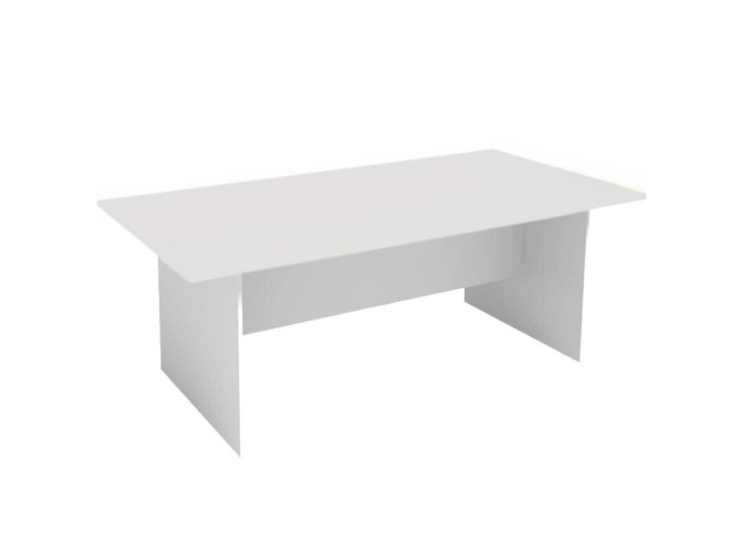 Jednací kancelářský stůl PRIMO WHITE, 200x100 cm, bílá