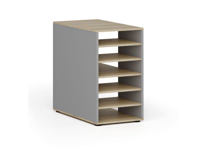 pristavna policova skrinka k pracovnimu stolu primo gray prava seda briza 139195