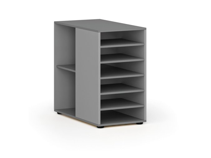 pristavna policova skrinka k pracovnimu stolu primo gray leva seda grafit 139193