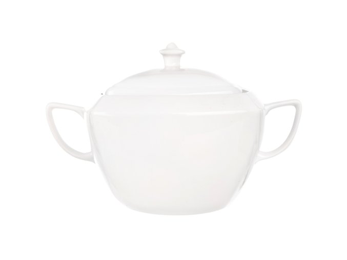 Mísa polévková s poklicí MONA, hranatá, porcelán, 33 x 24 cm