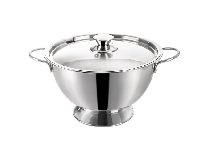 Polévková mísa s poklicí, nerez, průměr 26 cm