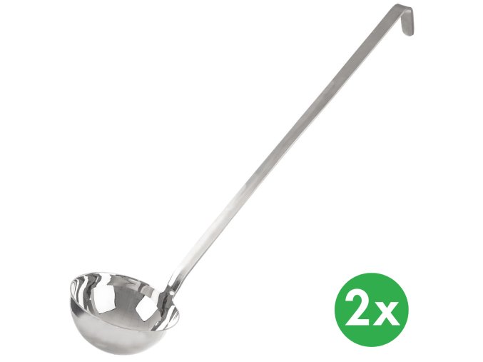 Naběračka GASTRO, 55 cm, 0,75 l, nerez, 2 ks