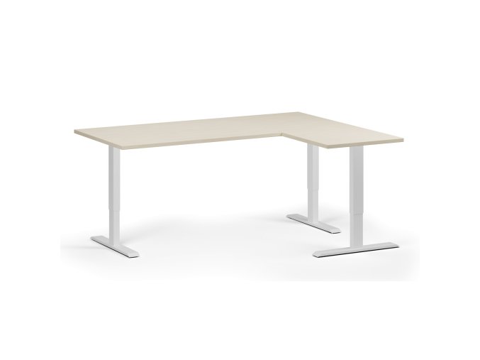 rohovy vyskove nastavitelny stul 180x140 cm 3 motory l p bila podnoz briza 103509