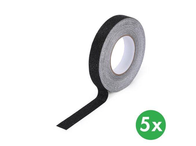 protiskluzova paska pro mokre prostredi 25 mm x 18 3 m baleni 5 ks vodeodolna cerna 116746