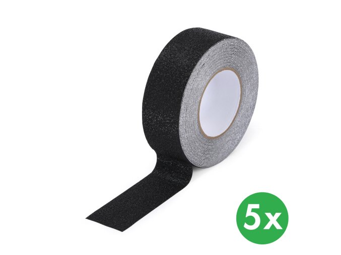 protiskluzova paska pro mokre prostredi 50 mm x 18 3 m baleni 5 ks vodeodolna cerna 116738