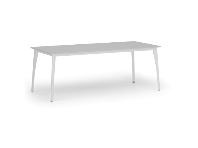 jednaci kancelarsky stul primo omega 200x90 cm bila podnoz seda 107829