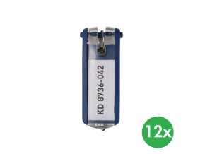 KEY CLIP klíčenka, 12 ks, modrá