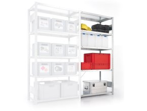 Policový regál CLIP, 100 kg, 2000 x 1000 x 600 mm, přídavný regál