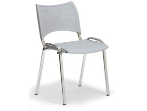 plastova zidle smart chromovane nohy seda 925