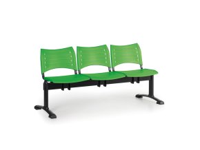 plastova lavice do cekaren visio 3 sedak zelena cerne nohy 24360