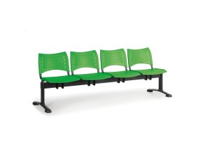 plastova lavice do cekaren visio 4 sedak zelena cerne nohy 24362
